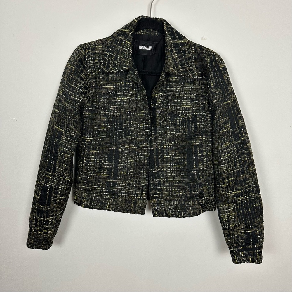 Reformation Ringo Jacket in Textured Jicima - Picture 3 of 10